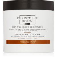 Christophe Robin Shade Variation Mask hranilna kremasta maska za lase odtenek Warm Chesnut 250 ml