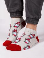 Yoclub Man's Ankle Funny Cotton Socks Pattern 3 Colours