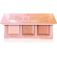 essence love that GLOW & BRONZE kontúrovacia paletka na tvár 16 g