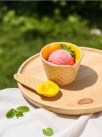 Sinsay - Pucharek do lodów z łyżką - żółty