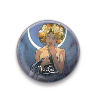 Magnet Alfons Mucha – Luna, okrúhly, 5 cm