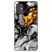 Silikónový čierny obal pre Samsung Galaxy A51 A515F - Black Gold 2