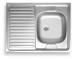 Novaservis Dřez 60x80 celoplošný s okapem levý nerez DR60/80L