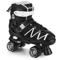 BUFF PRO Trekové korčule regulovateľné, ABEC 7, čierno-biele, veľ. M (34-37)