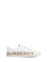 Icon Stripe Logo Cotton Lace-up Sneakers