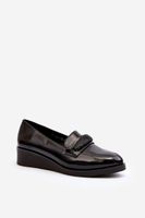 VINCEZA Női, fekete, patent Loafer cipő Polike