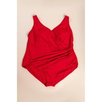 Plus Size Einteiliger Badeanzug, Rot