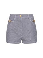 Striped Denim Shorts