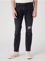 Black men's straight fit jeans with ripped effect Wrangler - Men