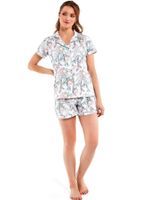 Pyjamas Cornette 346/264 Bianca kr/r S-2XL ecru