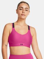 Under Armour Podprsenka UA Infinity Mid 2.0 Rib Bra-PNK - Dámské