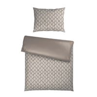 Dieter Knoll OBOJSTRANNÁ POSTEĽNÁ BIELIZEŇ, satén, strieborná, biela, 140/200 cm