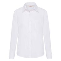 White women's classic poplin shirt Fruit Of The Loom