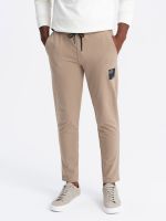 Ombre Men's sweatpants with logo - brown