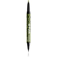 NYX Professional Makeup Beetlejuice Pinstripe Duo Liner Eyeliner 2 in 1 Farbton 03 Green Chrome 0,5 ml