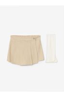 LC Waikiki Lcwk Elastic Waist Girls' Shorts, Skirt and Pantyhose Set of 2