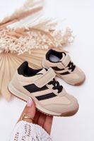 Boto Dziecięce Sneakersy Buty Sportowe Na Rzep Beżowe Viona