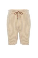 Trendyol Beige Striped Regular Cut Shorts