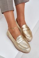PH2 Női espadrille jutaszövettel lapos talpon arany Shilova