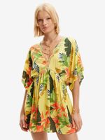 Desigual Top Tropical Party Kleid Gelb