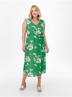 Green Floral Midish with Tie ONLY CARMAKOMA Luxmille - Women
