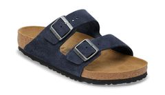 Birkenstock Arizona Suede Leather Regular Fit Ženy - Sandály Birkenstock - Modrá - 1030916-7 - Size: 7