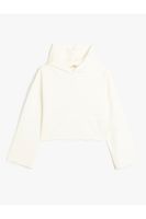 Koton Basic Hooded Sweatshirt Long Sleeve Cotton Raised