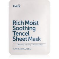 Klairs Rich Moist Soothing Tencel Sheet Mask Beruhigende Tuchmaske mit feuchtigkeitsspendender Wirkung 25 ml