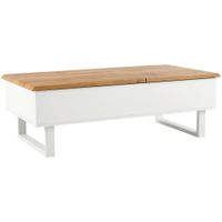 Livetastic KONFERENČNÝ STOLÍK, biela, farba duba, kov, kompozitné drevo, 120/60/40-65 cm