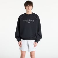 Φούτερ New Balance Linear Graphic Fleece Crew Black XL