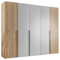 Carryhome ŠATNÍKOVÁ SKRIŇA, biela, farba duba, 249/210/53 cm