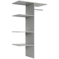 MID.YOU VNÚTORNÉ ČLENENIE, sivá, 100/160/50 cm