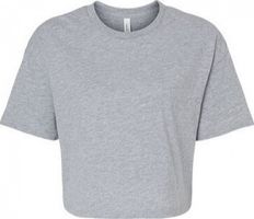 Bella+Canvas Lehké oversize crop top tričko z jednoduchého žerzeje Barva: šedá melír, Velikost: M BL6482