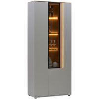 Dieter Knoll VITRÍNA, farba duba, svetlosivá, 93,2/213,1/42 cm