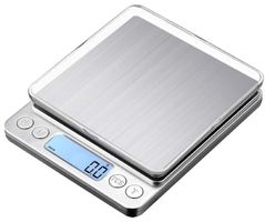 Kapesní váha Duhalle / nosnost 3 kg / přesnost 0,01 g / legovaná ocel / stříbrná