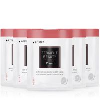 KORIKA FermentBeauty Set of 5 Anti-wrinkle Face Sheet Masks with Fermented Wine and Hyaluronic Acid set mask za obraz po znižani ceni