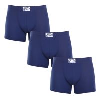 3PACK pánské boxerky Styx long klasická guma tmavě modré (3F0968) M