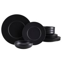 Creatable JEDÁLENSKÝ SERVIS Unico Schwarz 12-dielne