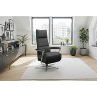 Sit & More RELAXAČNÉ KRESLO, koža, čierna