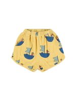 Printed Cotton French Terry Sweat Shorts
