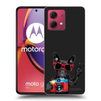 Silikónový čierny obal pre Motorola Moto G84 5G - Francúzsky Buldoček