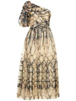 Artemis Printed Silk Long Dress