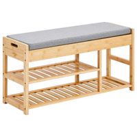 Xora LAVICA NA TOPÁNKY, sivá, prírodná farba, 90/45/30 cm
