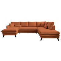 P & B SEDACÍ SOUPRAVA, textil, terracotta
