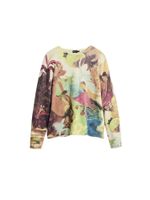 Desigual Pulover  smeđa / svijetlozelena / ružičasta / vuneno bijela