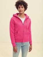 Pink Zippered Sweatshirt Fruit Of The Loom