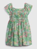 GAP Dětské šaty ss smock flut stmgnflr 5yrs