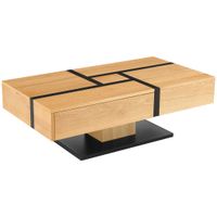 Livetastic KONFERENČNÝ STOLÍK, čierna, farba duba, drevo, kov, kompozitné drevo, 120/40/65 cm