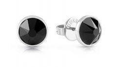 Guess Oceľové náušnice s čiernymi zirkónmi Frontiers JUME01343JWSTBKT/U