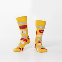 Yellow men's socks in message